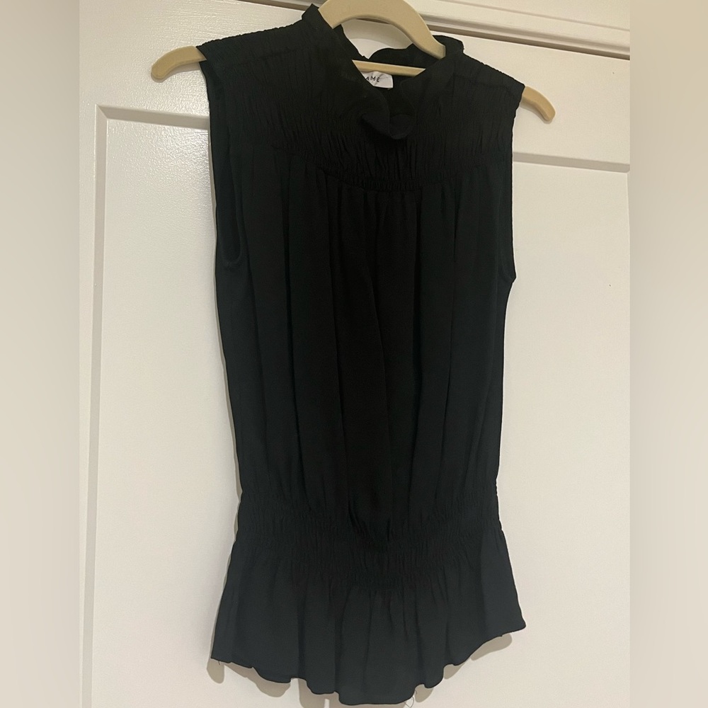 FRAME sleeveless slight-mock-neck top